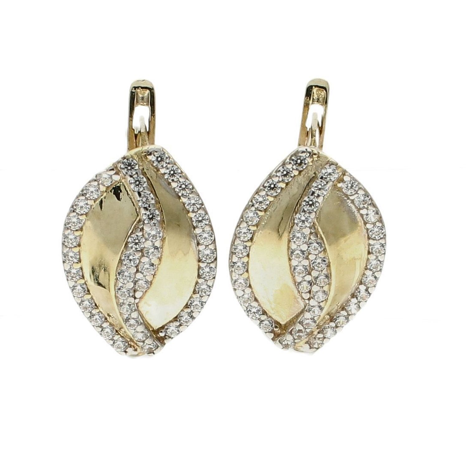 Kolczyki złote 333 ozdobione cyrkoniami KL 7357 333. Kolczyki złote z cyrkoniami. Złote kolczyki damskie. Kolczyki próby 333. Kolczyki złote klasyczne. Kolczyki idealne na prezent. Kolczyki dla ukochanej..jpg